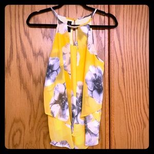 BCX Floral Chiffon Dress Tank